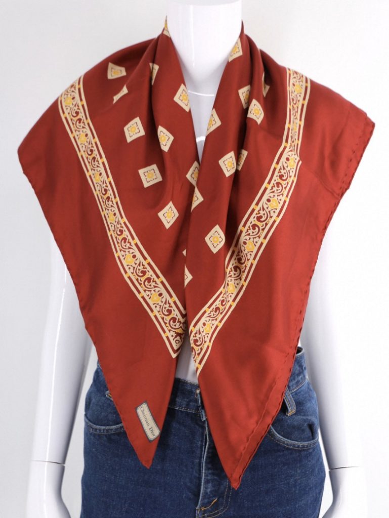 christian dior scarf silk