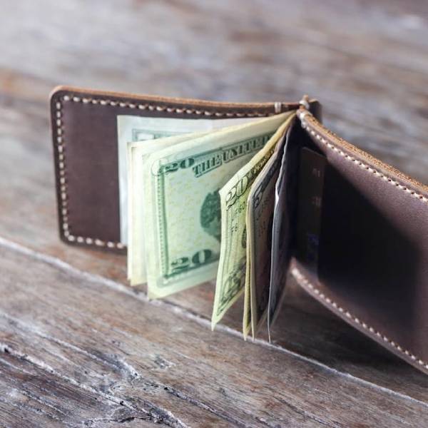 wallet with money clip