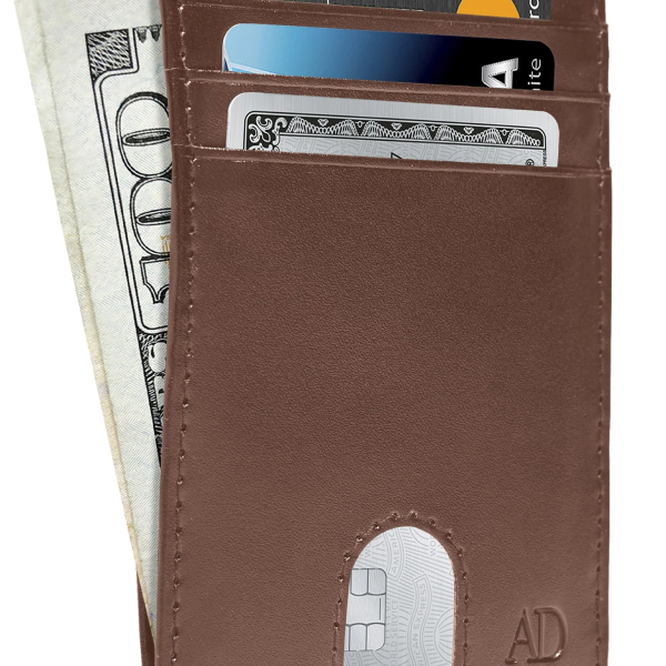 slim leather wallet