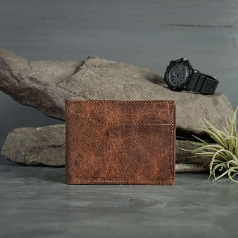 leather bifold wallet